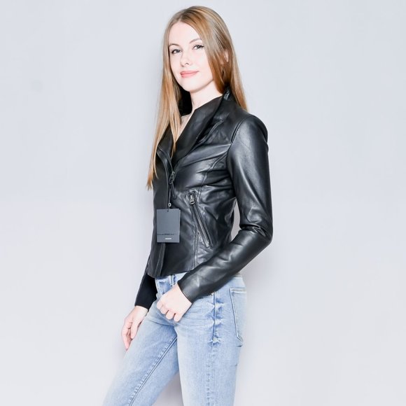 MACKAGE Black Dinah Leather Jacket NWT - Picture 5 of 7